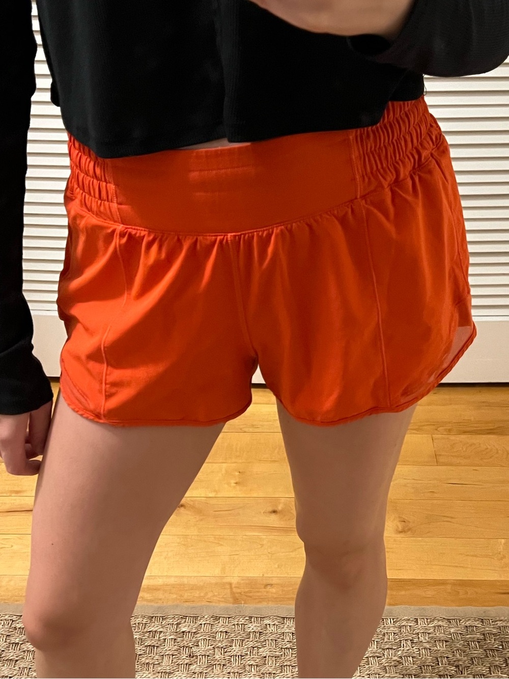 lululemon athletica Hotty Hot Orange Red Running Shorts
